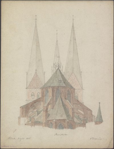 St. Marienkirche in Lübeck (1855) von Vilhelm Dahlerup